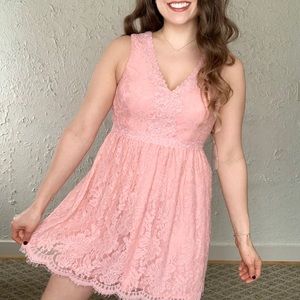 Altar’d State Blush Lace Dress NWT